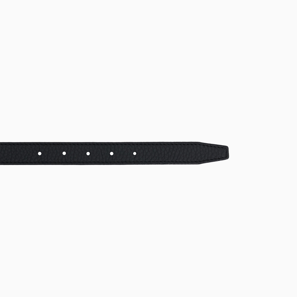 Black Pebbled Leather 1" Belt