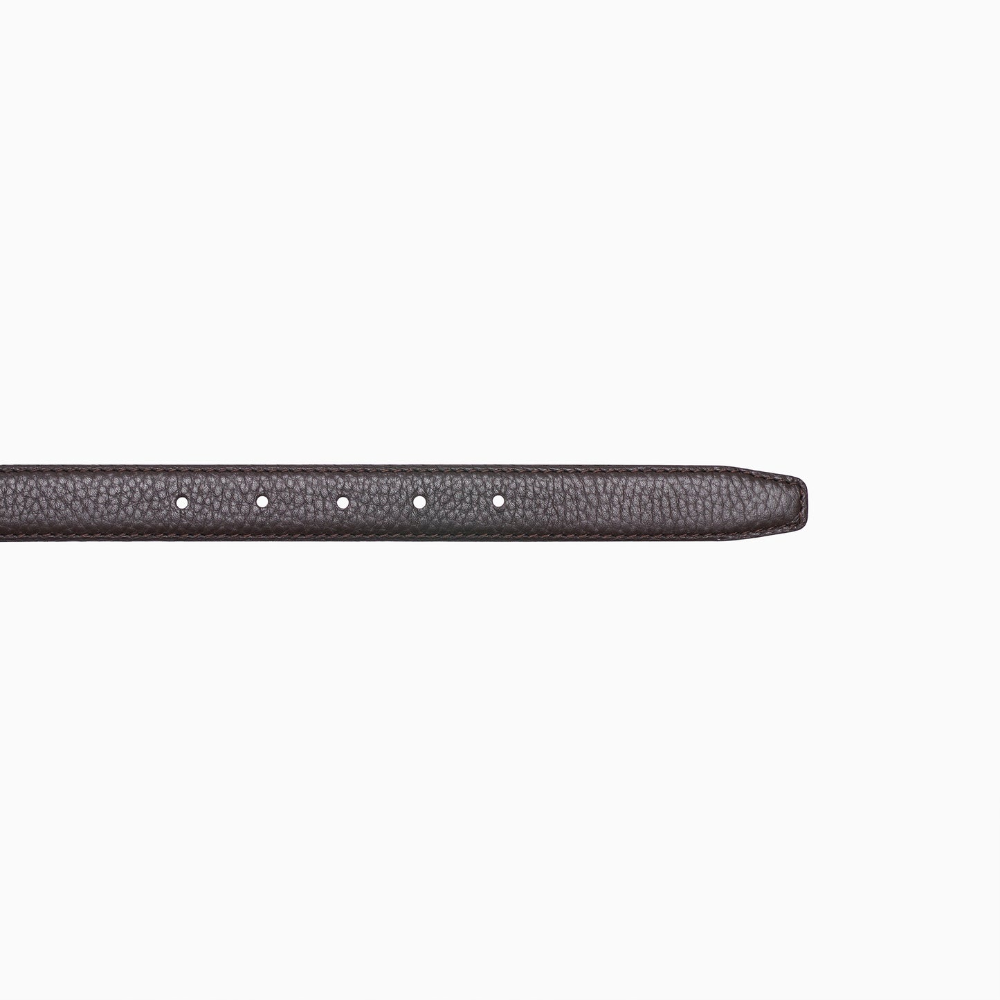 Brown Pebble Leather Belt 1"