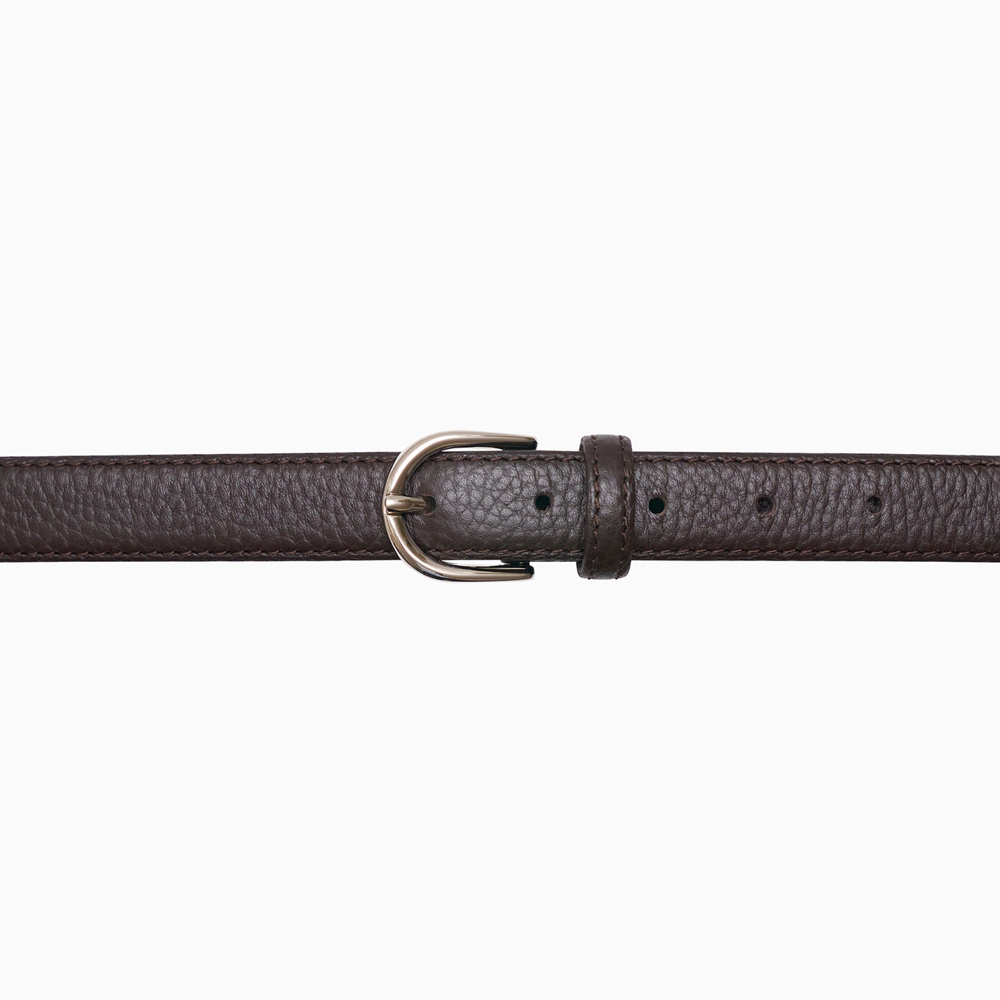 Brown Pebble Leather Belt 1"