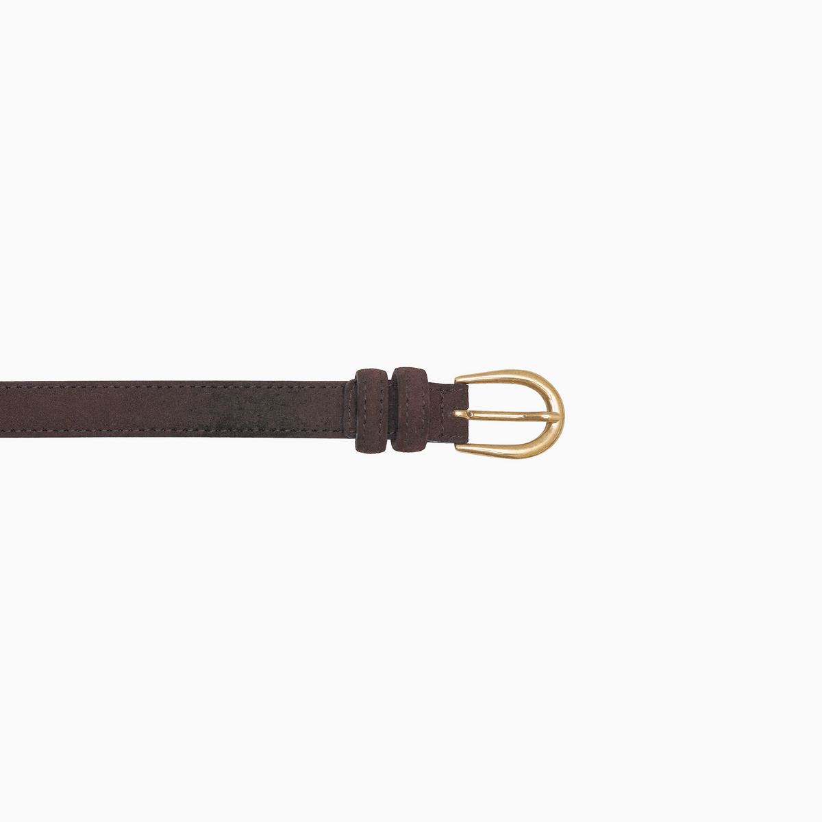 "Hollywood" Brown Suede Narrow Belt