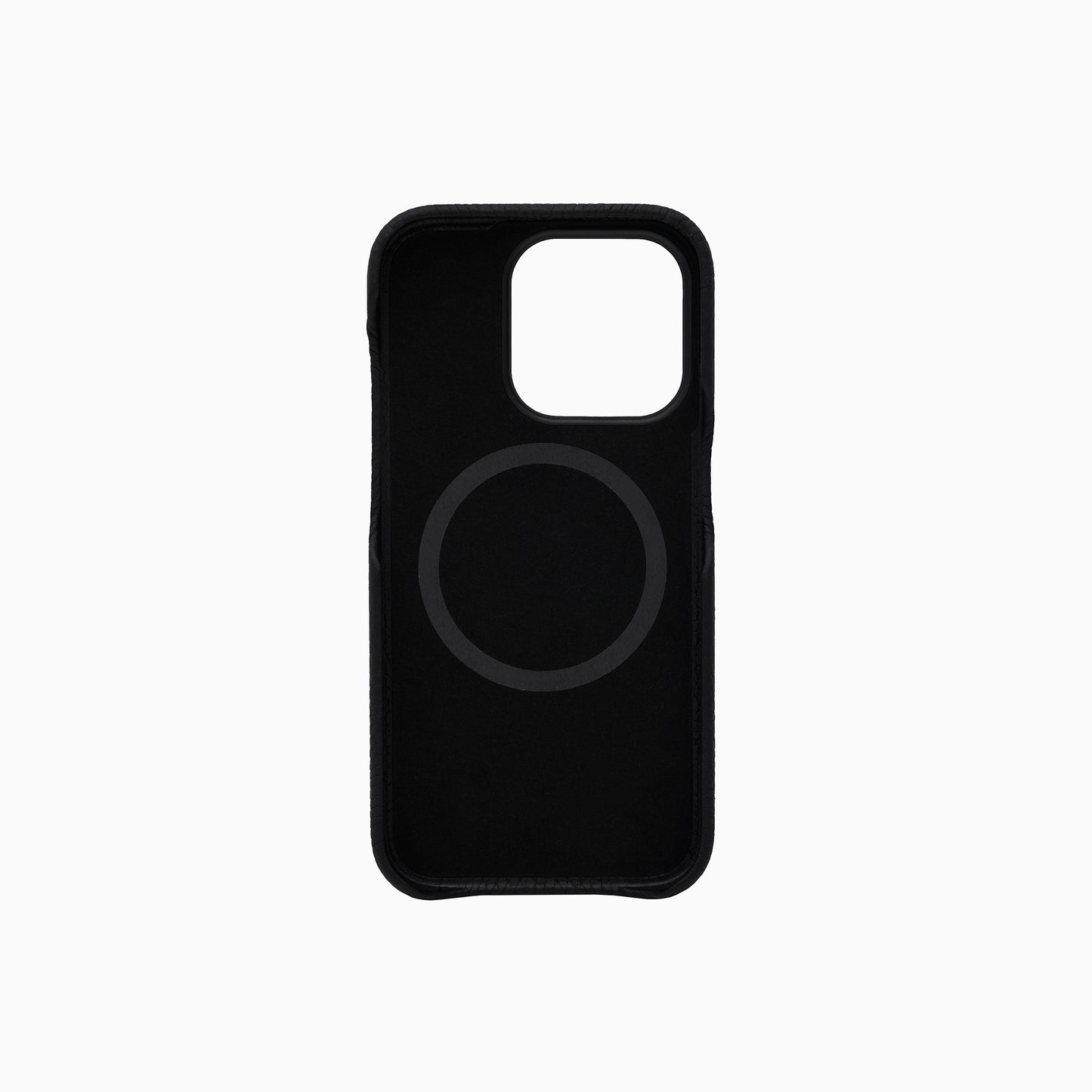IPhone 15 Pro Max Pebble Leather Case - Black