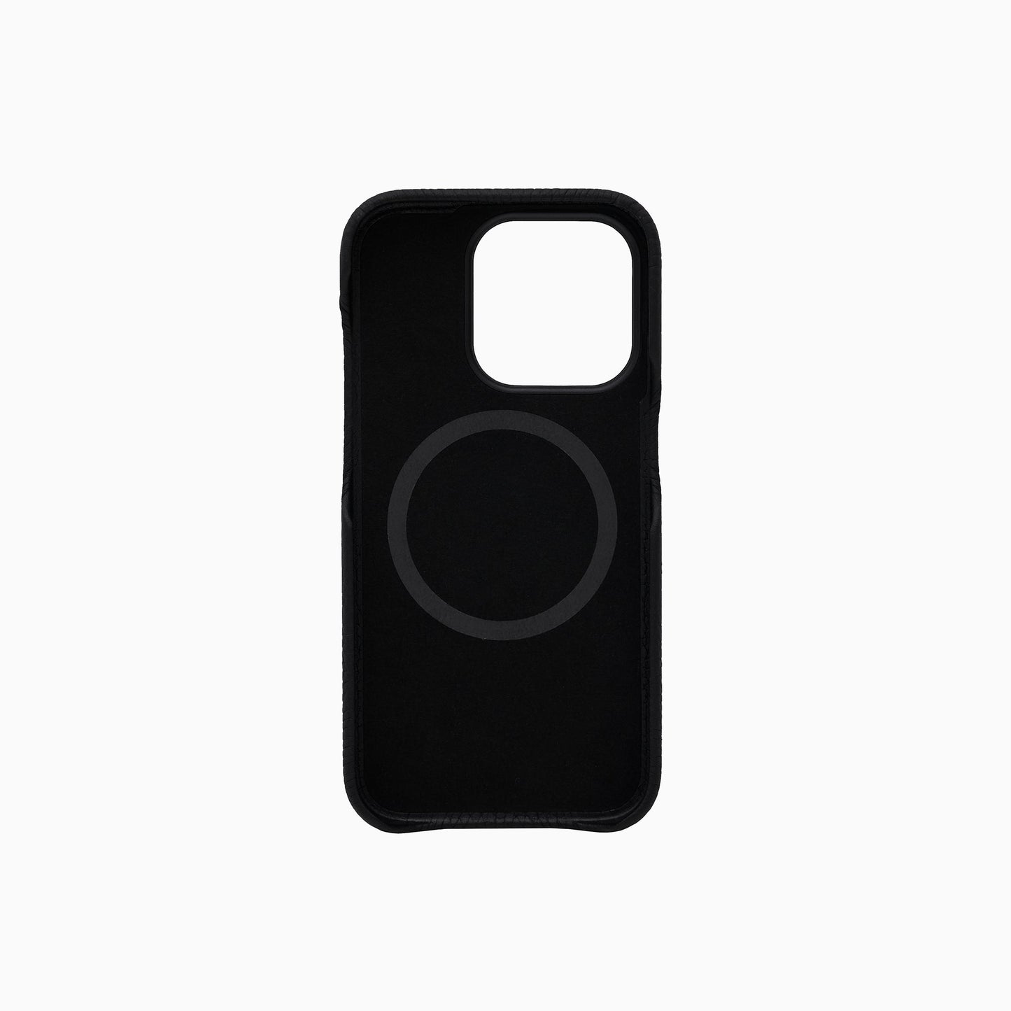 IPhone 15 Pro Max Pebble Leather Case - Black