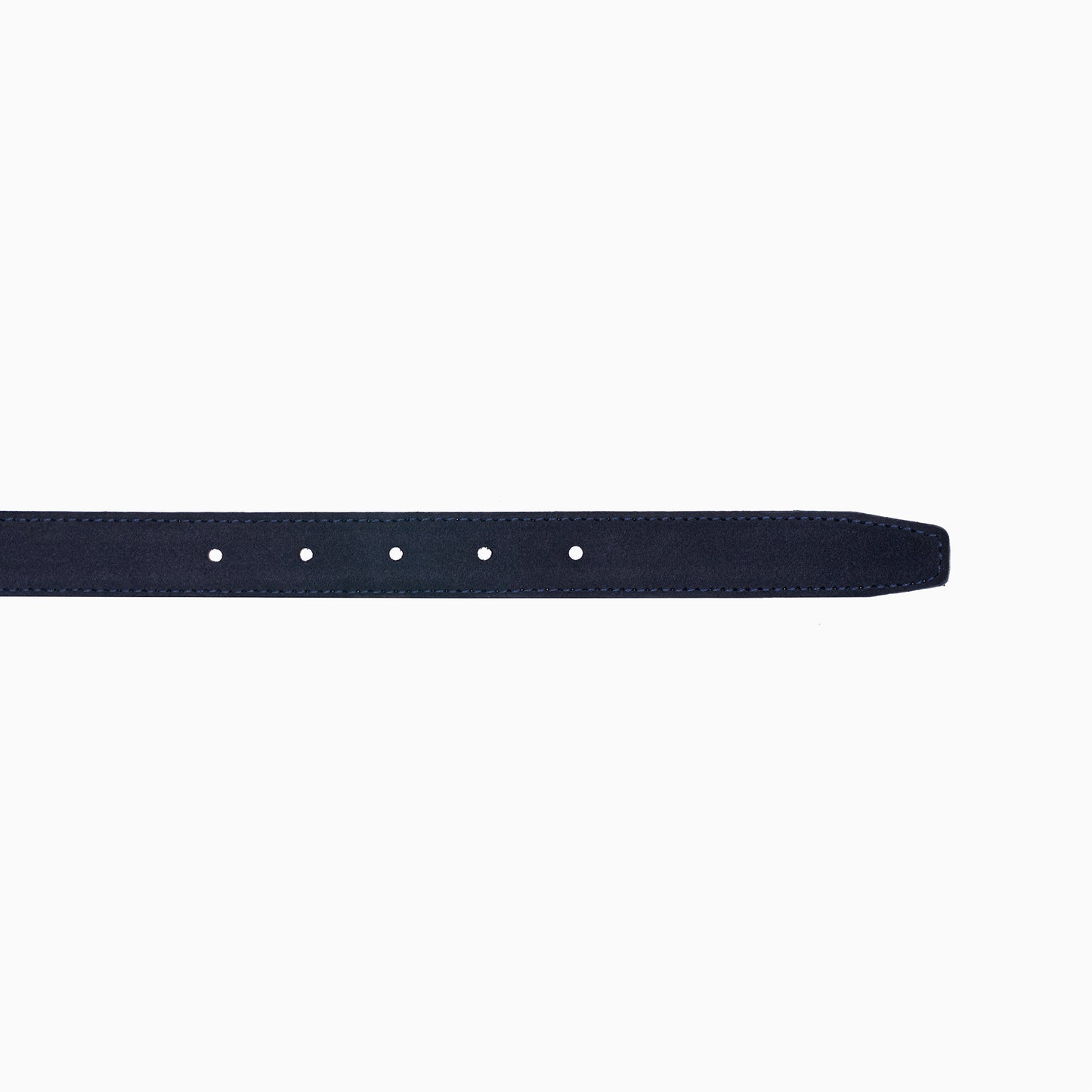 Navy Suede Leather 1" Belt