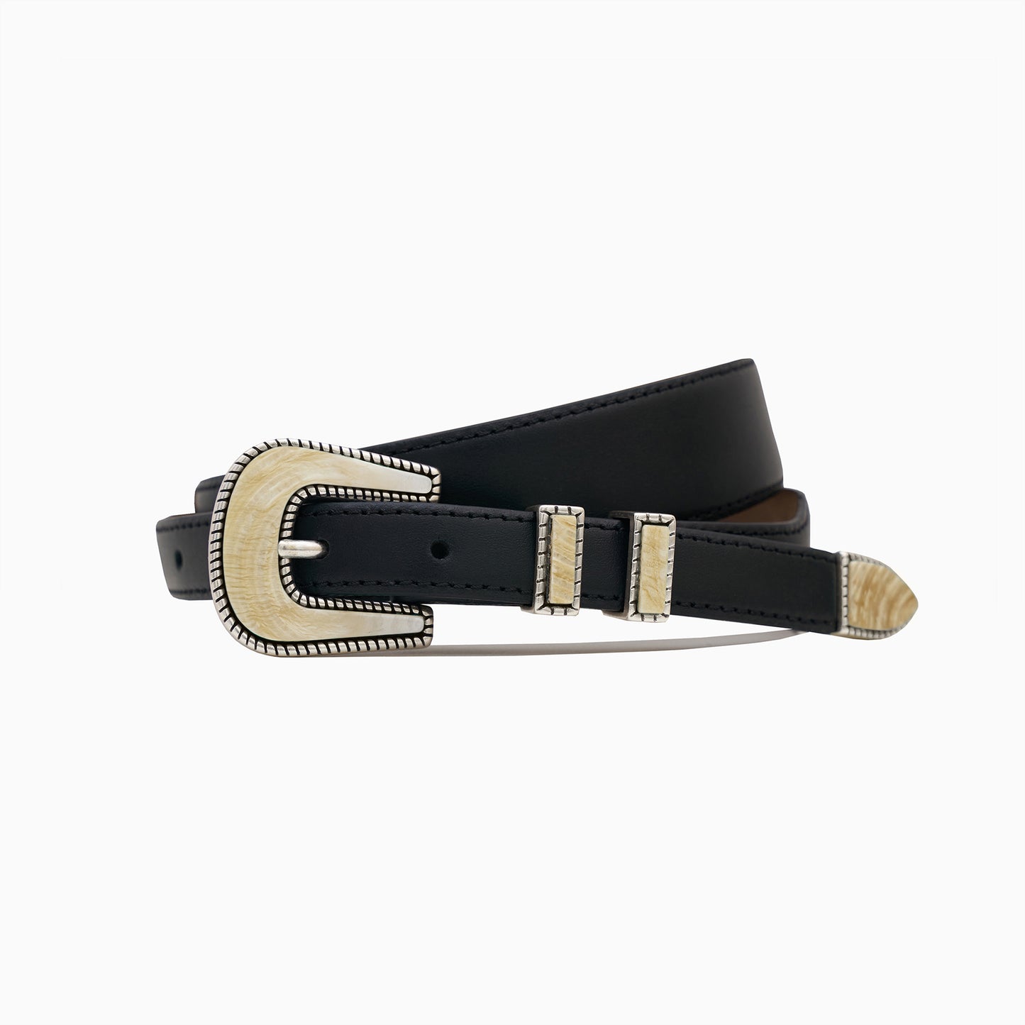 "Cowboy" Belt Black Leather