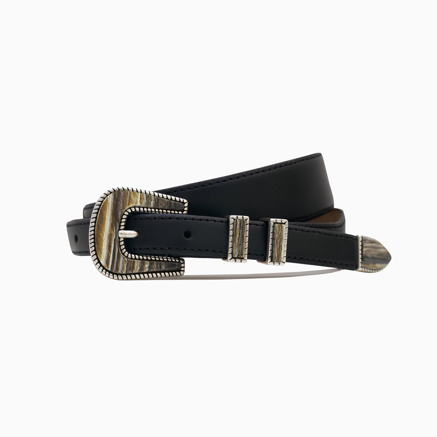 "Cowboy" Belt Black Leather