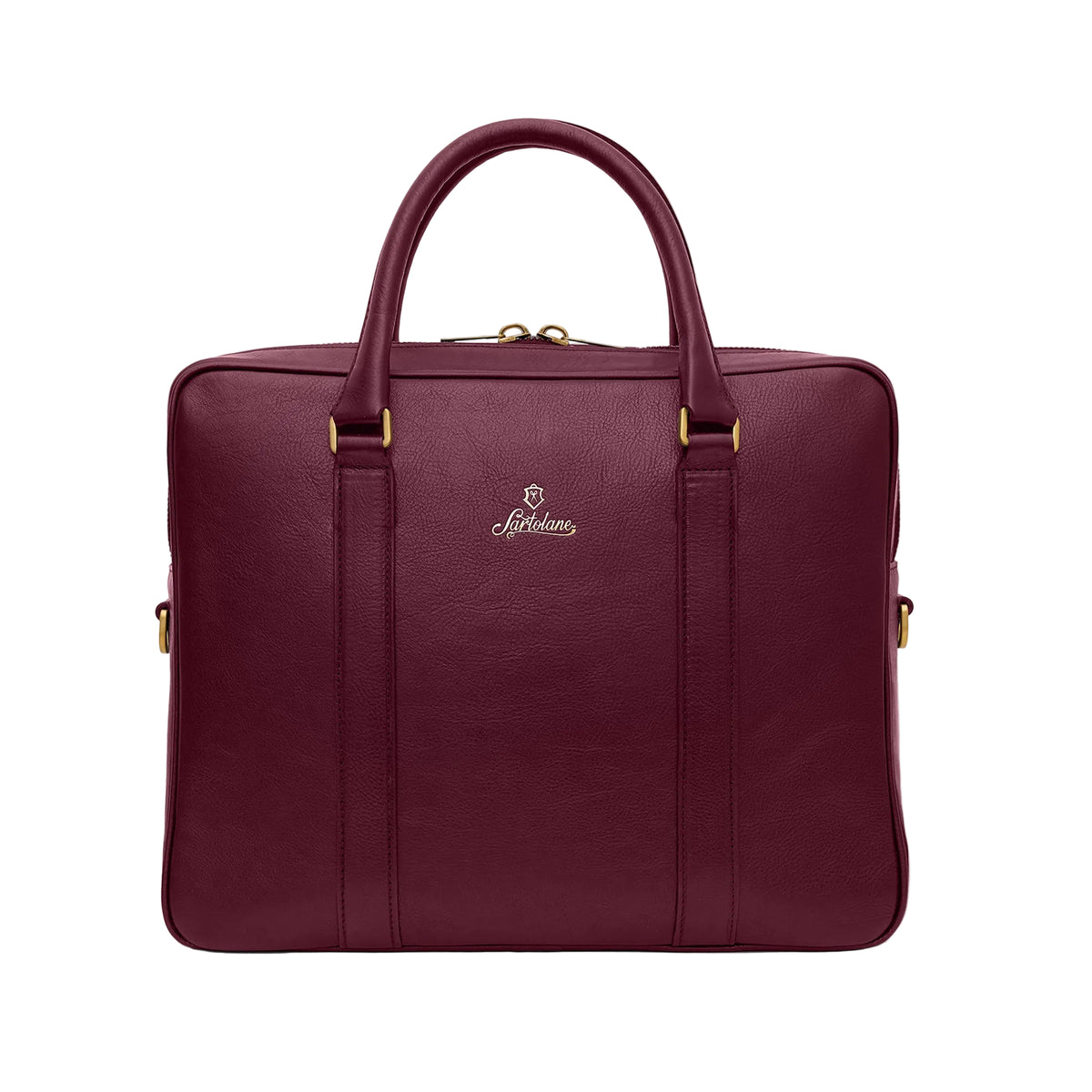 Burgundy leather