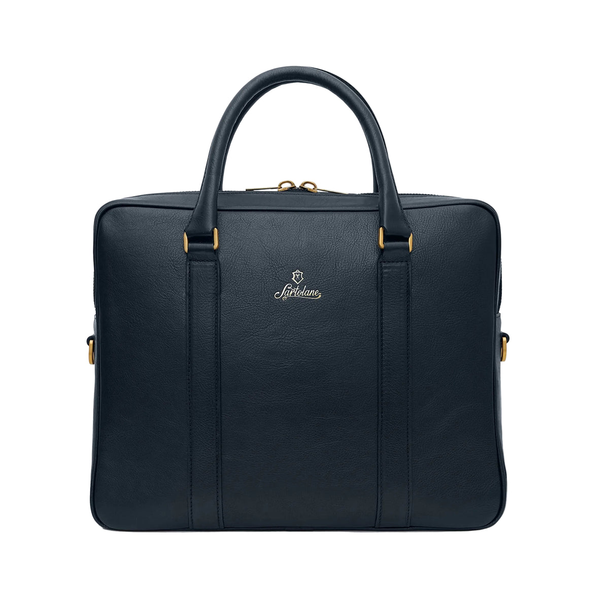 Navy blue leather