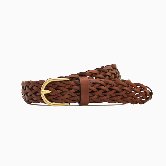 Handbraided Brown belt 1"