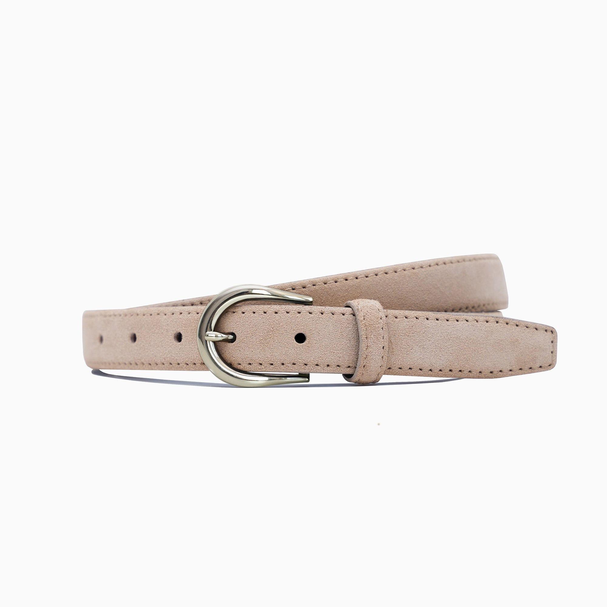 white suede belt