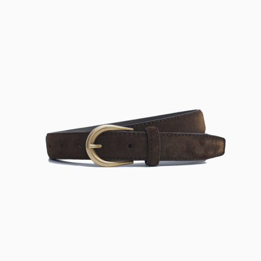 Brown Suede 1" Belt