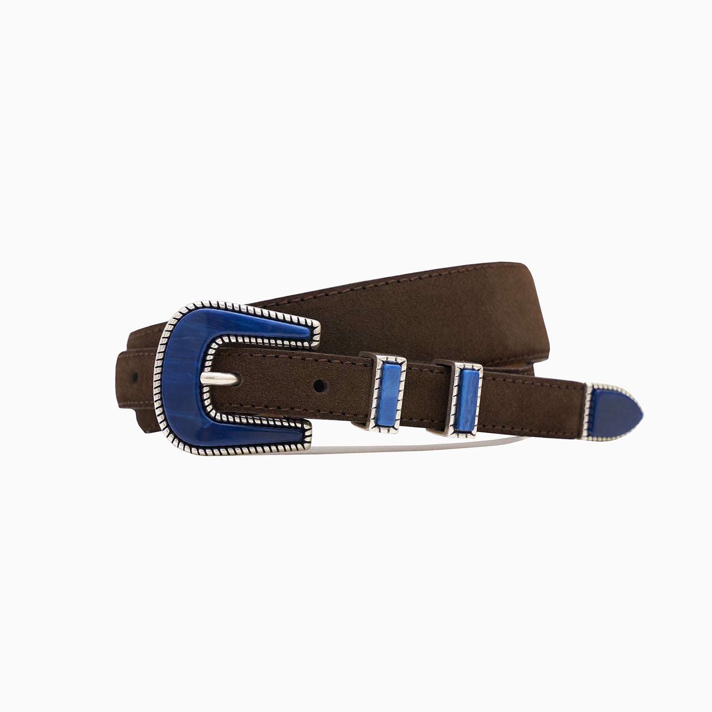 "Cowboy" Belt Cocoa Suede