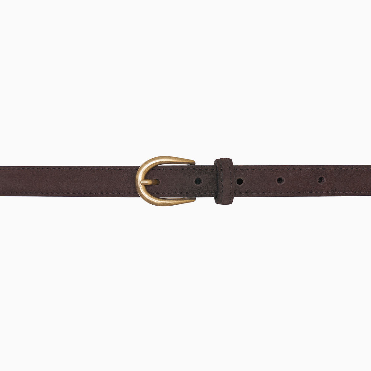 "Hollywood" Brown Suede Narrow Belt