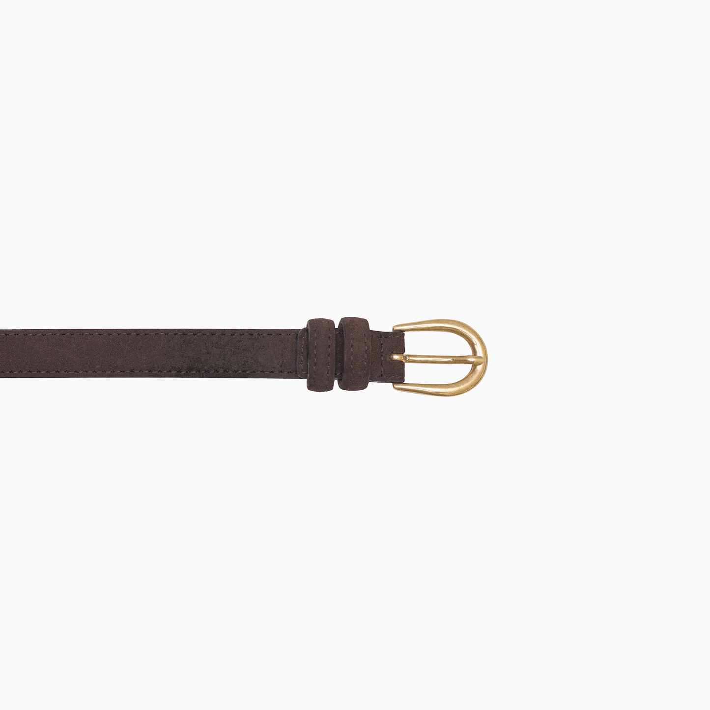 "Hollywood" Brown Suede Narrow Belt