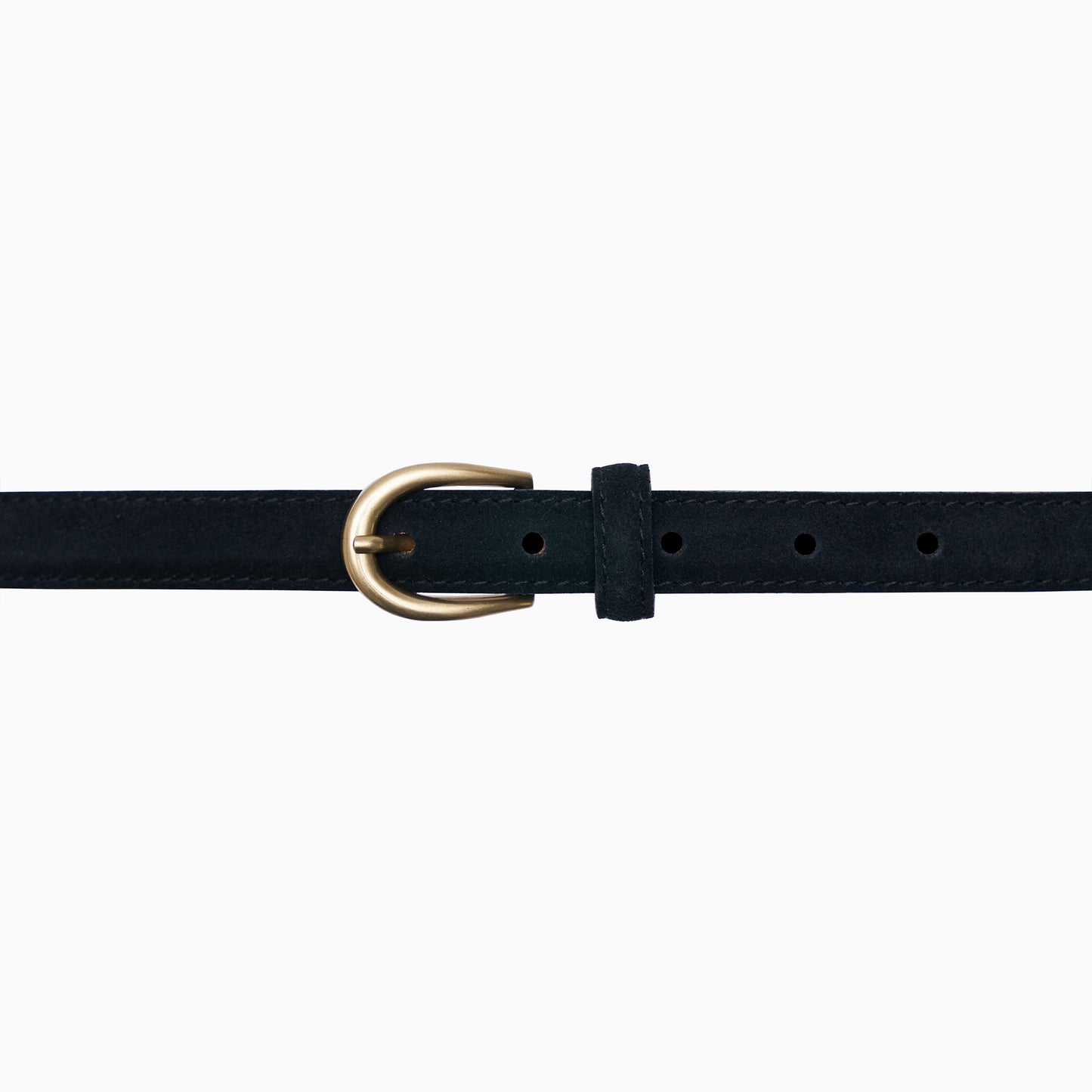 "Hollywood" Black Suede Narrow Belt