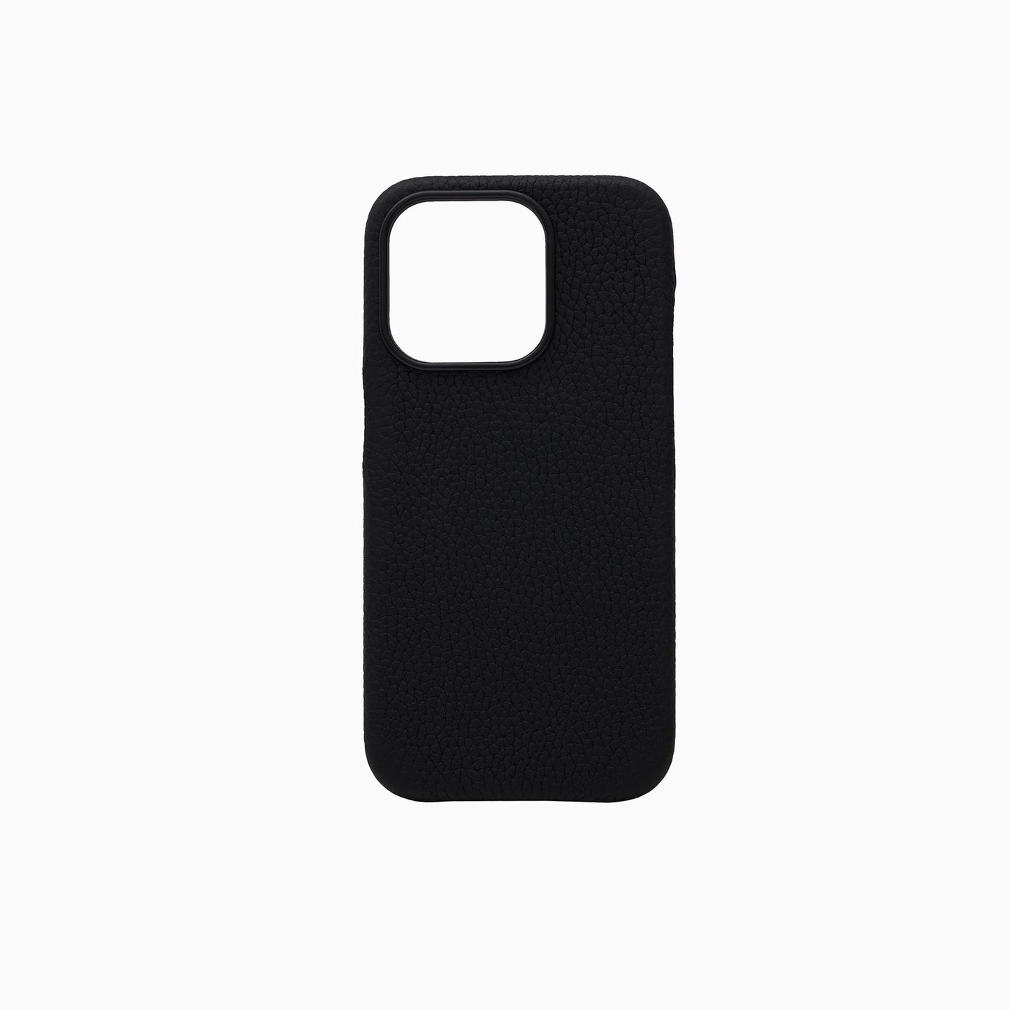 IPhone 15 Pebble Leather Case - Black