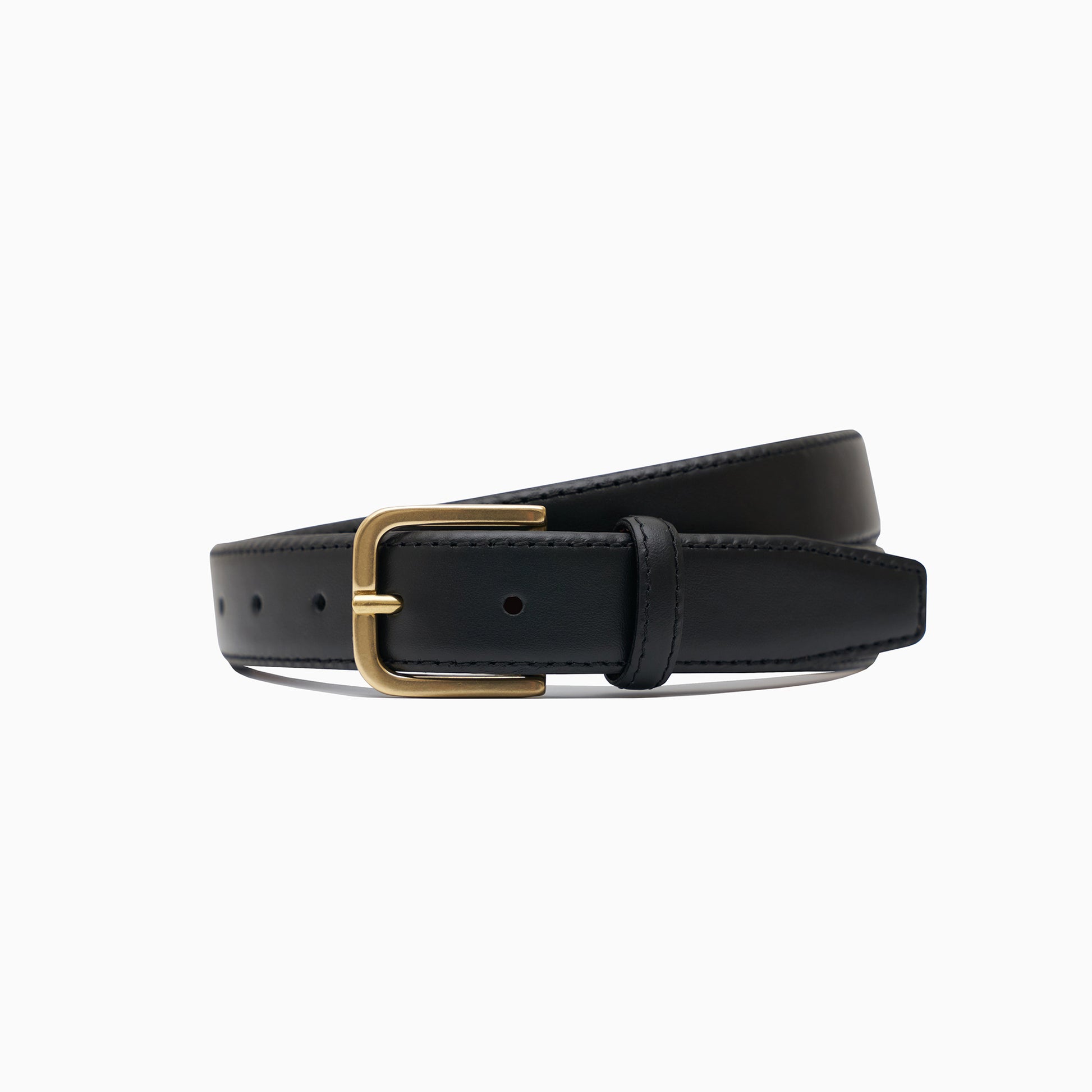 Black Leather Simple Belt - Main Image