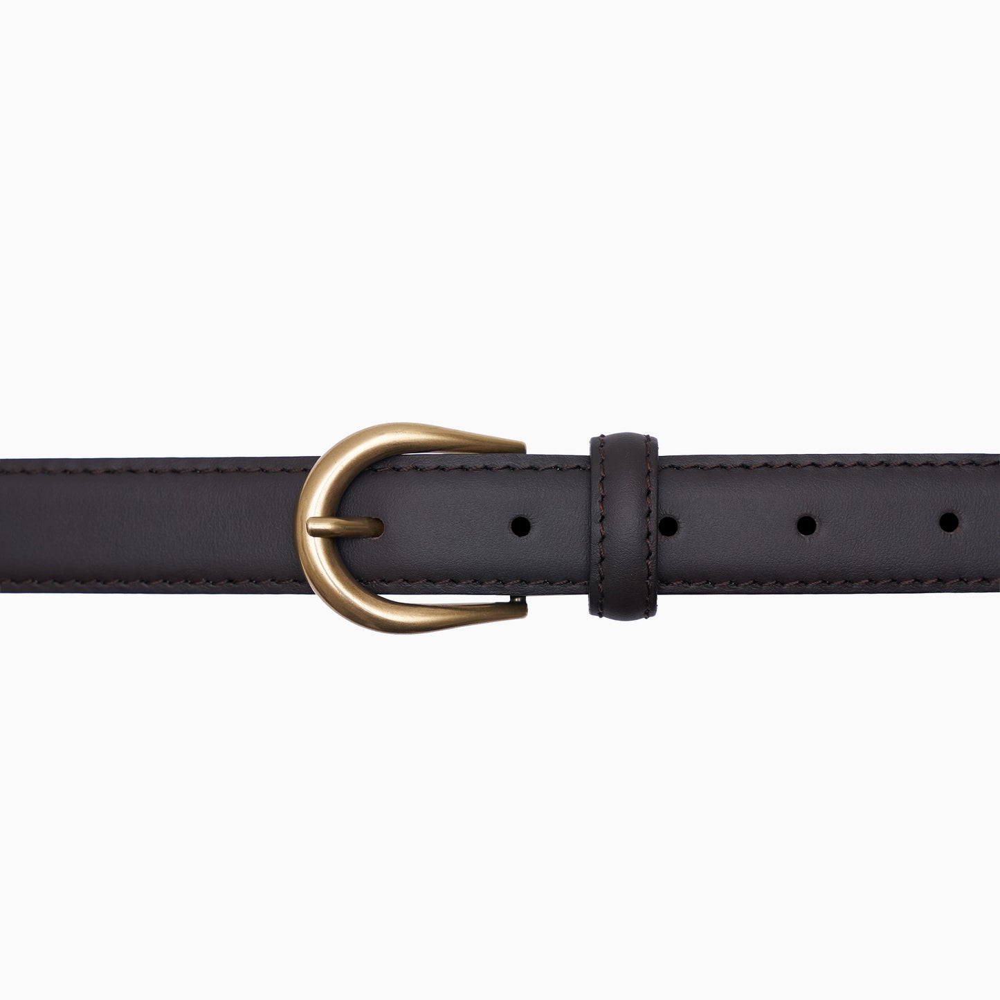 Brązowy Skórzany Pasek "Calówka"