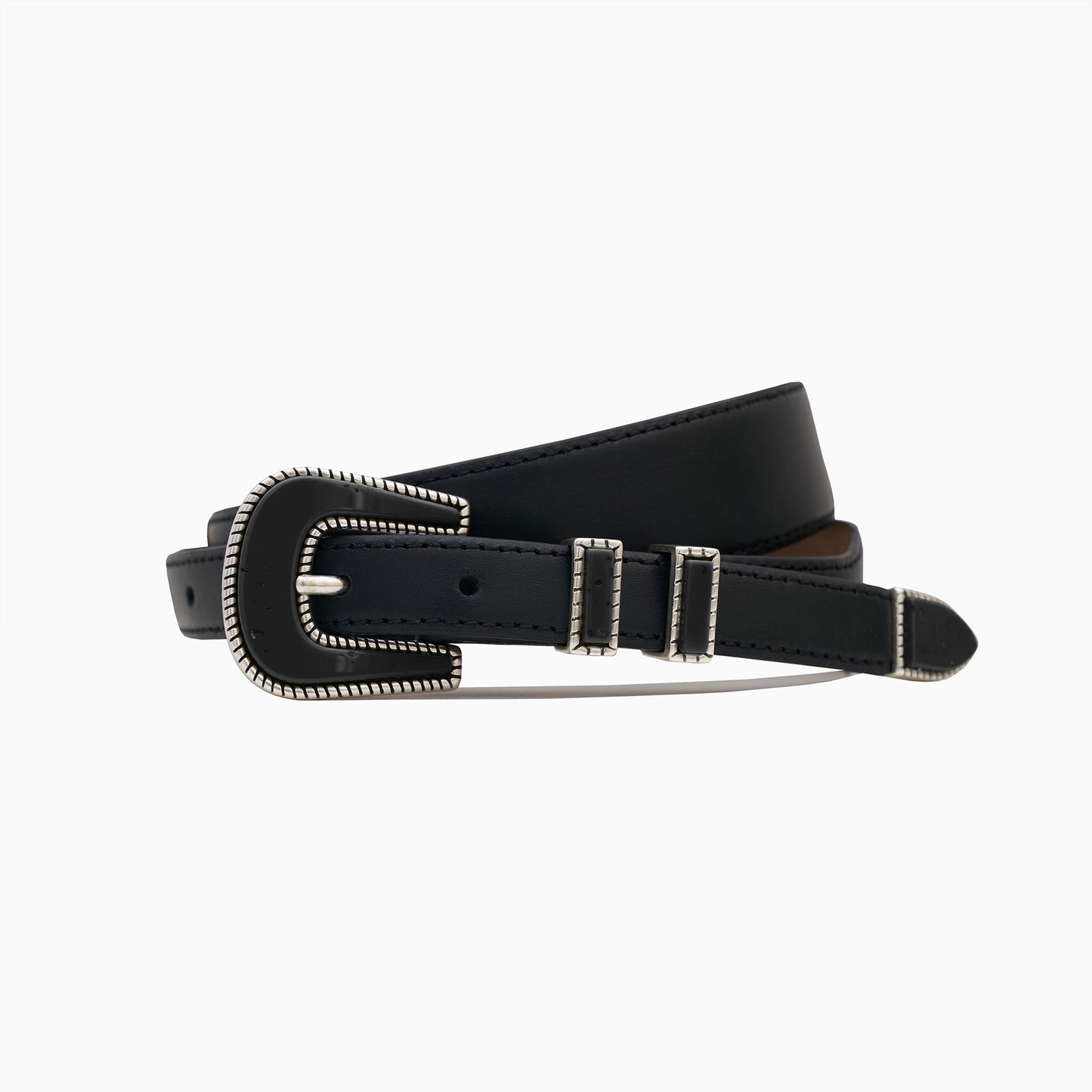 "Cowboy" Belt Black Leather