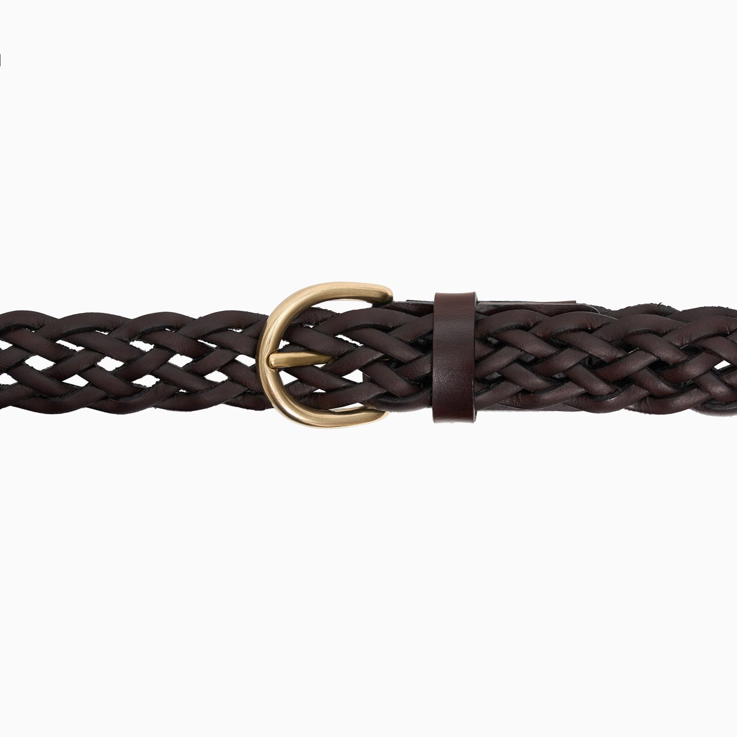 Brązowy Ręcznie Pleciony Skórzany Pasek