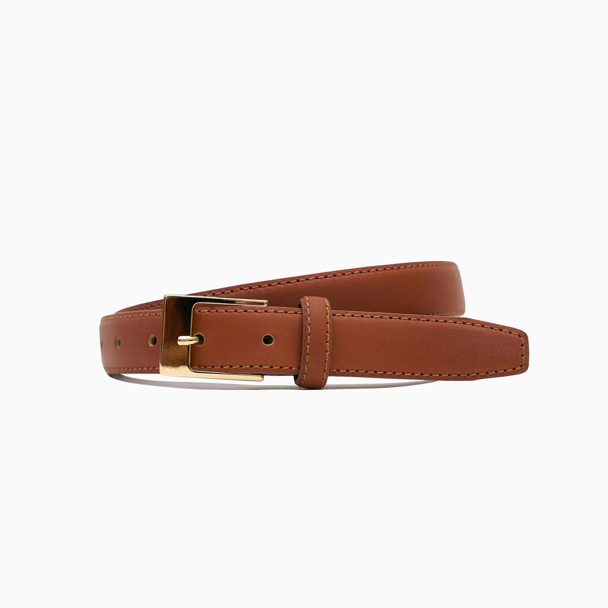 "Square" Cognac Classic 1" Belt