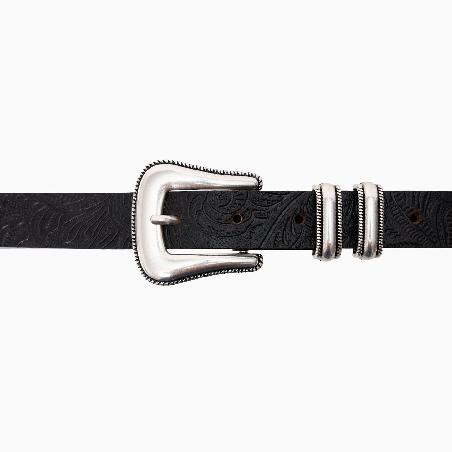 “Western” Dark Brown Printed 1" Belt